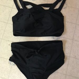 Black high waist bikini size medium